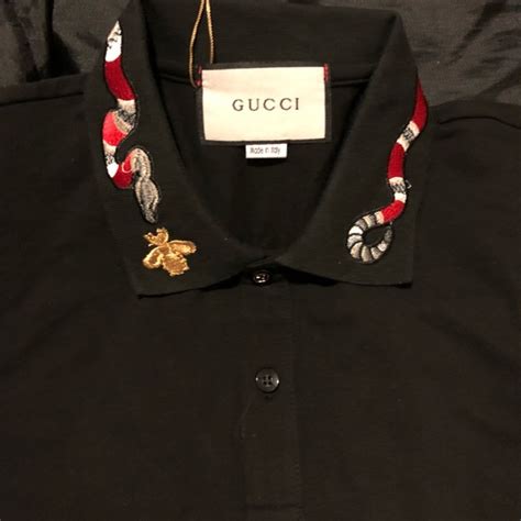 gucci print snake polo|gucci polo shirt snake collar.